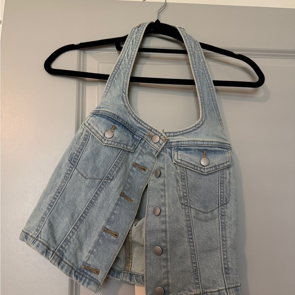 Denim Halter Top